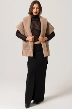 Line & Dot ACE FAUX SHEARLING VEST -- Outerwear