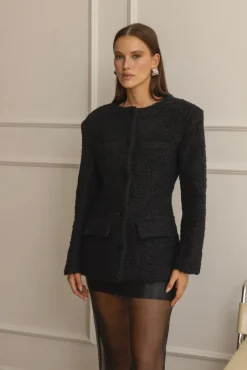 Line & Dot ANGIE SHEARLING JACKET- Outerwear