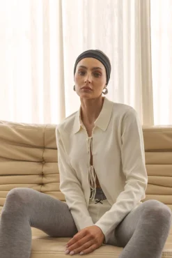 Line & Dot ANOUK TIED DETAILED SWEATER TOP- Knits | Resort