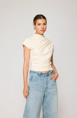 Line & Dot ARCHER DRAPED TOP- Tops | Resort