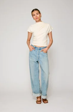 Line & Dot ARCHER DRAPED TOP- Tops | Resort