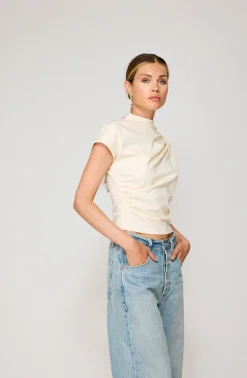 Line & Dot ARCHER DRAPED TOP- Tops | Resort