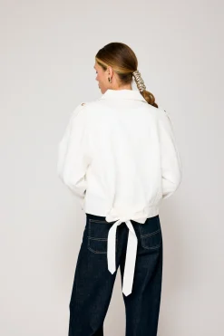 Line & Dot BENDETTA CROP TRENCH JACKET- Outerwear | Resort