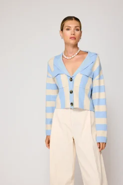 Line & Dot BRADLEY STRIPED CARDIGAN- Knits | Resort
