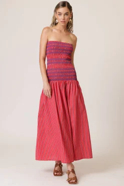 Line & Dot CLAUDINE SMOCKED DRESS- Dresses