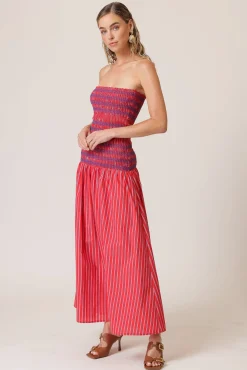 Line & Dot CLAUDINE SMOCKED DRESS- Dresses