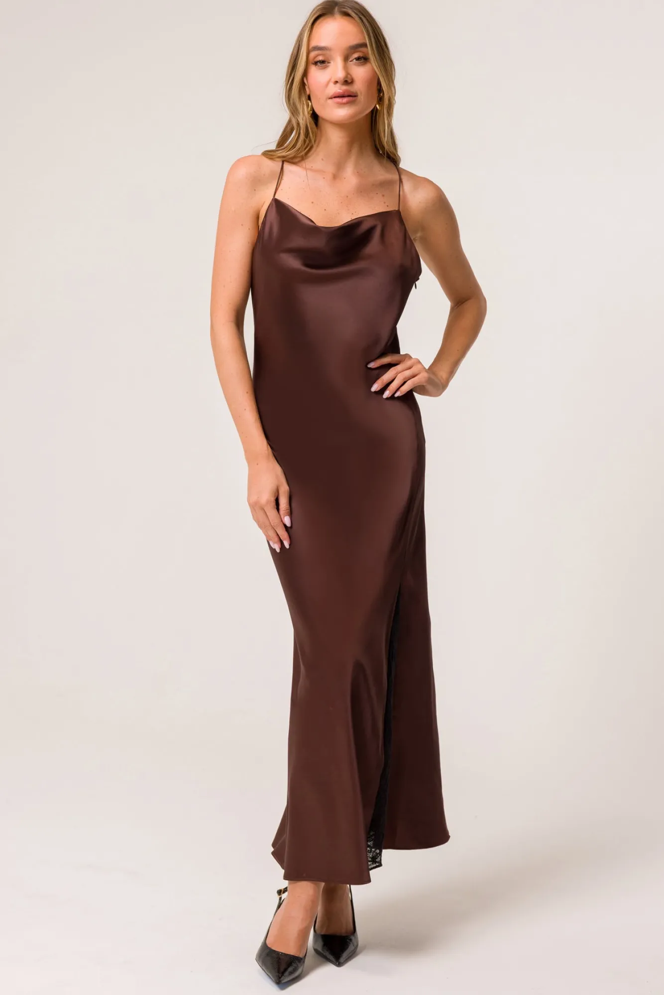 Line & Dot DALTON LACE INSERT DRESS- Dresses