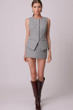 Line & Dot DAMSON VEST- Tops