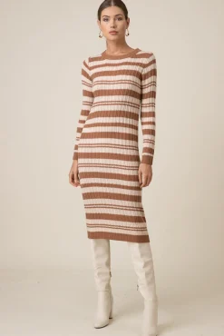 Line & Dot DUO STRIPED SWEATER DRESS- Dresses