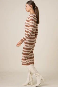Line & Dot DUO STRIPED SWEATER DRESS- Dresses
