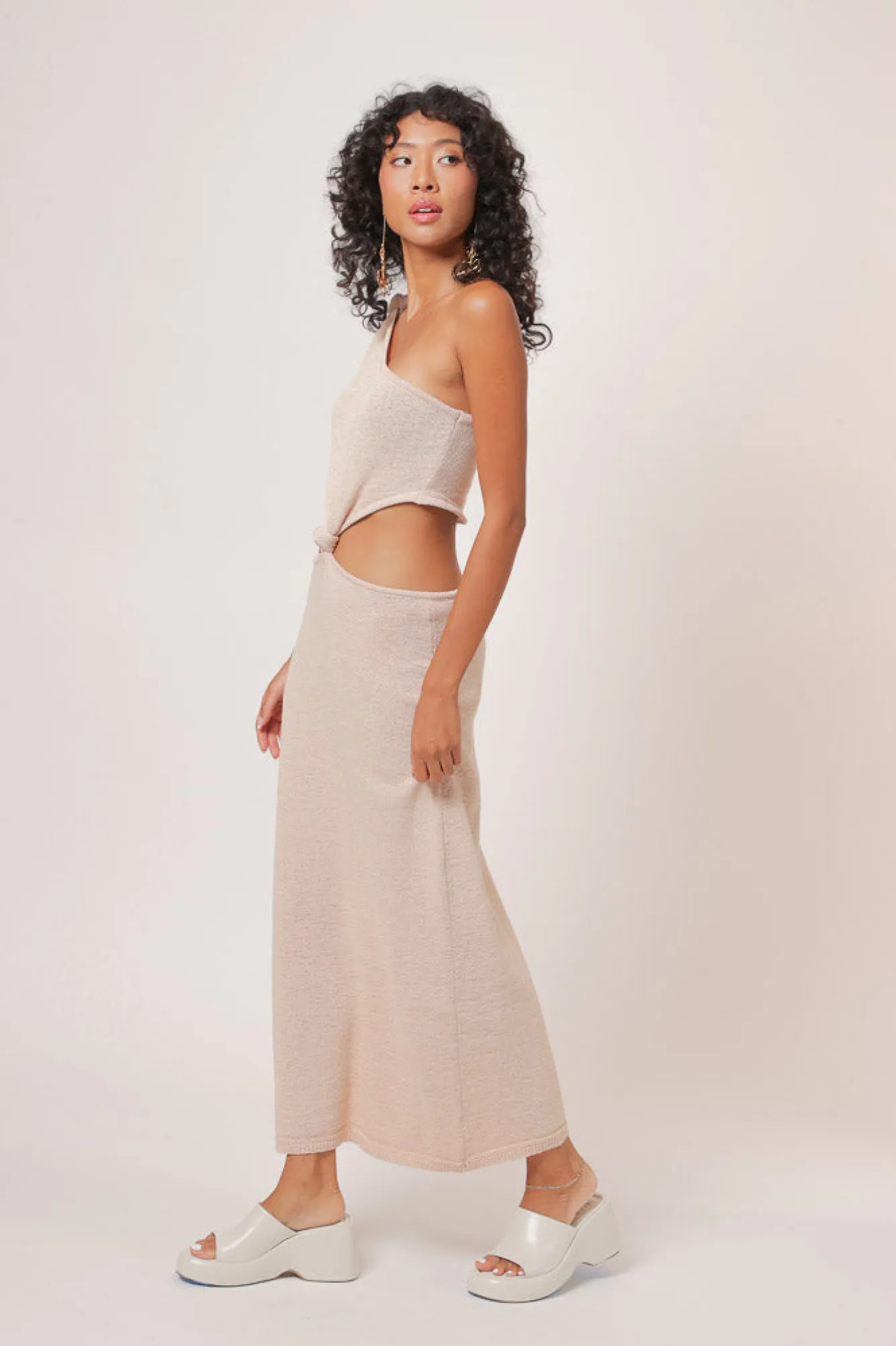 Line & Dot ELLE MIDI CUT OUT DRESS- Dresses