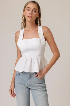 Line & Dot ESSIE PEPLUM TOP- Tops