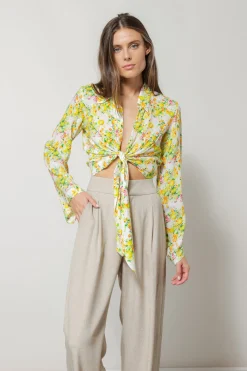 Line & Dot FRUITI TIE FRONT TOP- Tops