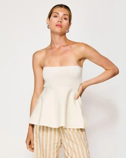 Line & Dot ISADORE KNIT SWEATER PEPLUM TOP- Tops | Resort