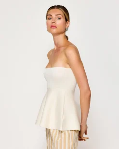 Line & Dot ISADORE KNIT SWEATER PEPLUM TOP- Tops | Resort