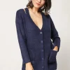 Line & Dot JENNA CARDIGAN WITH CUT OUT SLITS- Tops