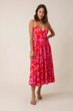 Line & Dot JENNIE MIDI DRESS- Dresses