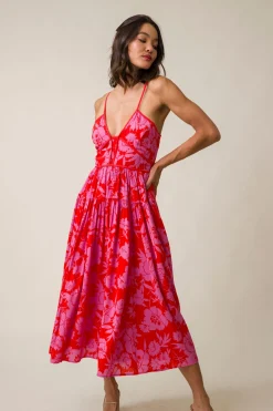 Line & Dot JENNIE MIDI DRESS- Dresses