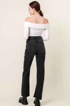 Line & Dot JESSA OFF SHOULDER TOP- Tops