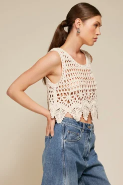 Line & Dot KATO CROCHET TOP- Tops