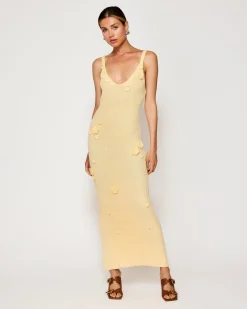 Line & Dot LARA ROSETTE DETAILED SWEATER DRESS- Dresses | Resort