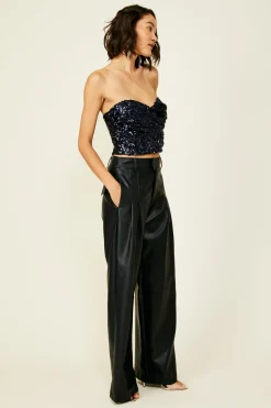 Line & Dot Midnight Top- Tops