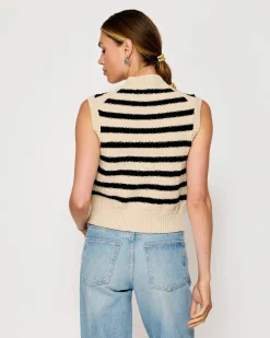 Line & Dot MIRI STRIPED SWEATER VEST- Tops | Resort