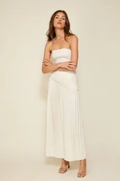 Line & Dot MONARCH PLEATED MAXI SKIRT- Bottoms