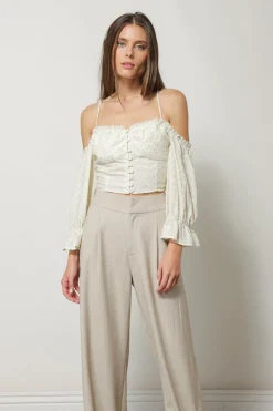 Line & Dot NIKKI OFF SHOULDER BLOUSE- Tops