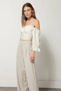 Line & Dot NIKKI OFF SHOULDER BLOUSE- Tops