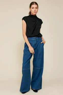 Line & Dot OXFORD TOP- Tops