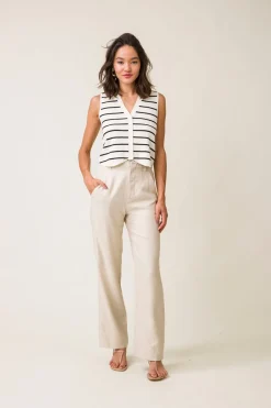Line & Dot RAE STRIPE SWEATER VEST- Tops