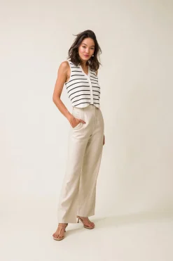 Line & Dot RAE STRIPE SWEATER VEST- Tops