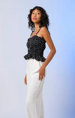 Line & Dot RENEE SMOCKED TOP- Tops