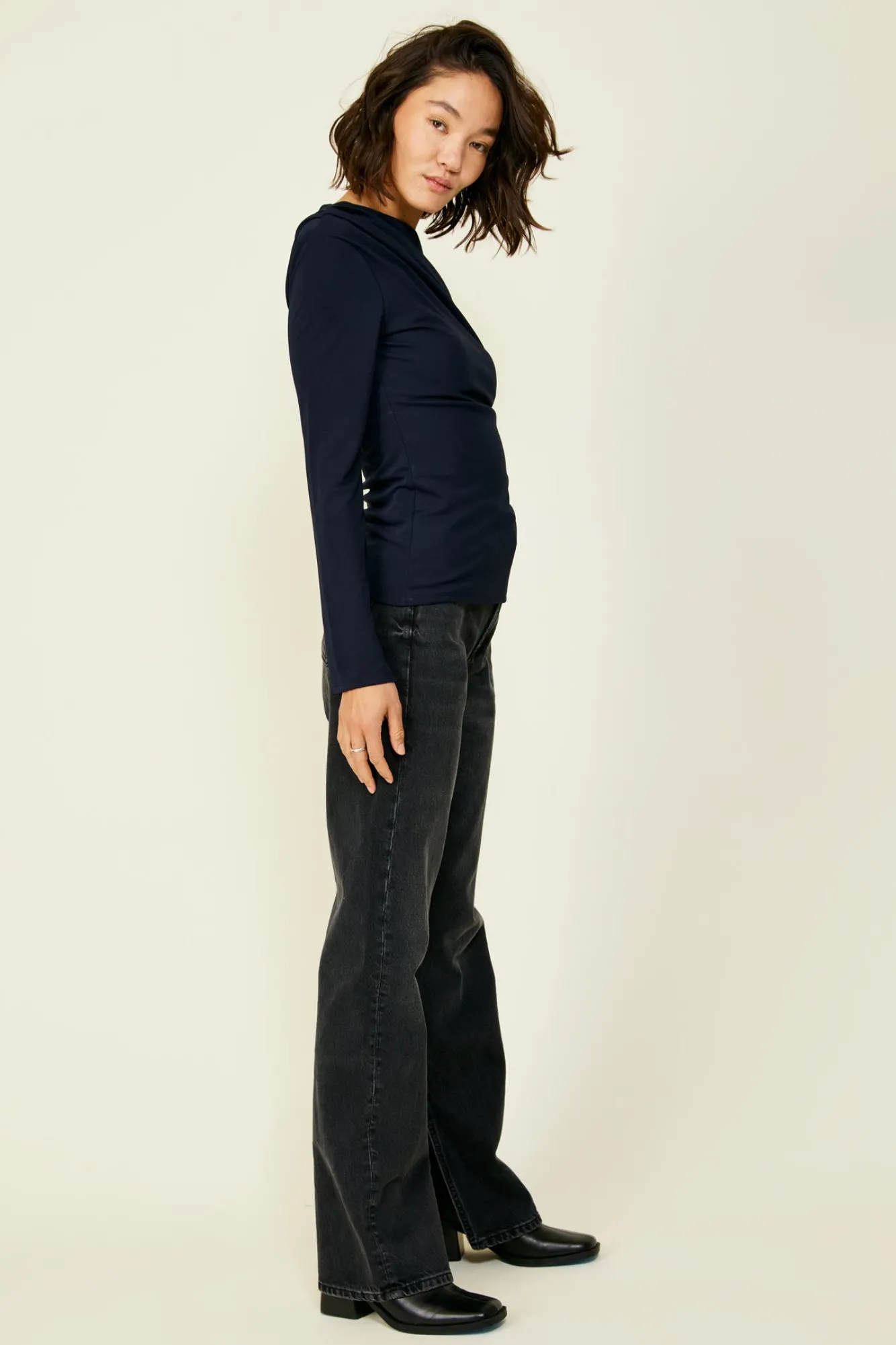 Line & Dot Riley Long Sleeve Top- Tops