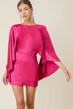 Line & Dot ROSIE CAPE MINI DRESS- Dresses