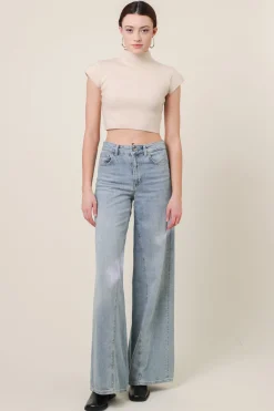 Line & Dot RUMI SHORT SLEEVE SWEATER- Tops