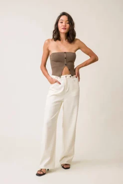 Line & Dot SONJA RIB KNIT SWEATER- Tops