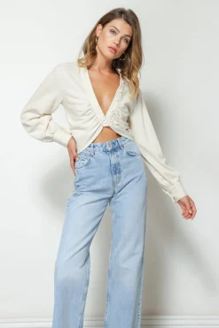 Line & Dot STELLA RIBBED TOP- Tops