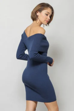 Line & Dot SYLVIE SWEATER MINI DRESS- Dresses