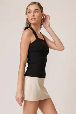 Line & Dot TANNER HALTER SWEATER TOP- Tops