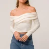 Line & Dot TOWN OFF SHOULDER TOP- Tops