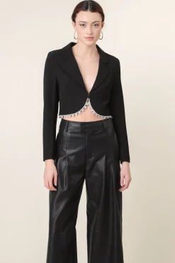 Line & Dot VAUGHN CROPPED BLAZER- Outerwear