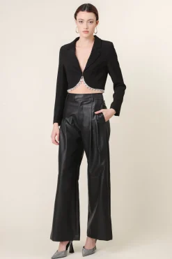 Line & Dot VAUGHN CROPPED BLAZER- Outerwear