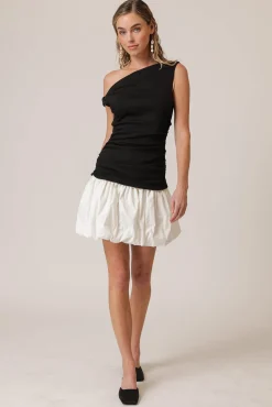 Line & Dot WESLEY MIX-MEDIA MINI DRESS- Dresses