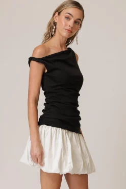 Line & Dot WESLEY MIX-MEDIA MINI DRESS- Dresses